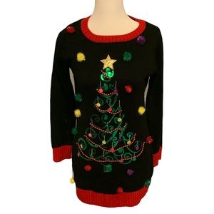 United States Sweaters Ugly Christmas Sweater in Black and Red size Small